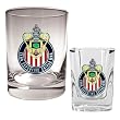 Chivas USA MLS Rocks Glass and Square Shot Glass Set - Primary Logo by Great American Products