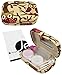 JAVOedge Beige Owl Print Contact Lens Travel Kit with Mirror, Solution Bottle, Tweezers and Twist Top Caps