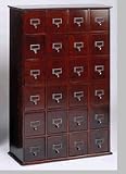 456 CD/DVD/VHS Cherry Finish Library Design Cabinet