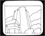 Decorated Mouse Pad with "black and white", Mexico, skyscraper, apartments, architecture, building, modern