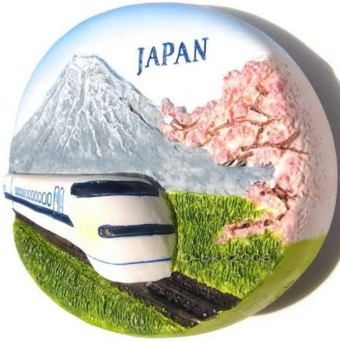 Souvenir Fuji Mountain Shinkansen Train Japan Resin 3d Fridge Manget
