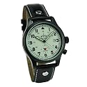 SkyTimer Fliegeruhr 503225406 - Alarm, Lederband, Gehäuse schwarz, Zifferblatt luminous