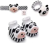 Developmental Baby Infant Gift Set – Panda Footies & Wrist Rattles