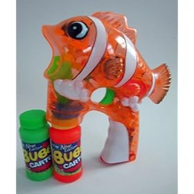 Cartoon Fish Bubble Gun- Led Clownfish Bubble Blaster