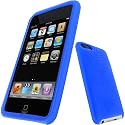 igadgitz Silikon H&uuml;lle Etui Case Schutzh&uuml;lle Tasche in Blau f&uuml;r Apple iPod Touch 2G 2. Gen & 3G 3. Gen Generation 8gb, 16gb, 32gb & 64gb + Display Schutzfolie