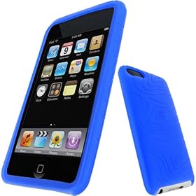 BLUE Silicone Skin Case Cover for Apple iPod Touch 2nd 2G & 3rd Generation 3G 8gb, 16gb, 32gb & 64gb + Screen Protector