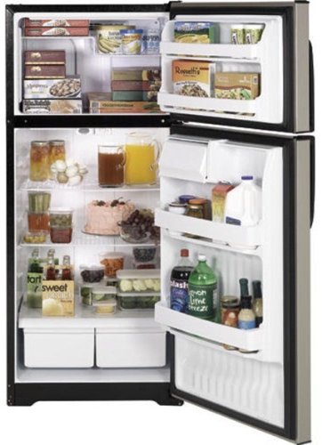 Hotpoint HTS17CBT 16.6 Cu. Ft. Top-Freezer Refrigerator with Adjustable Wire Shelves, Fixed Gallon