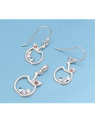 Sterling Silver Sets With Cubic Zirconia