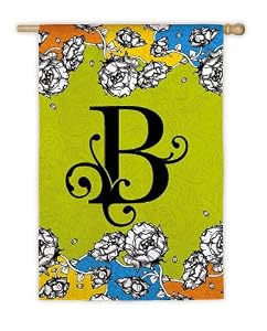 Gablecrest Monogram Silk Reflections Regular Size Flag - B