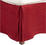 Williamsburg William and Mary Matelasse Twin Bedskirt, Cranberry Williamsburg William and Mary Matelasse Twin Bedskirt, Cranberry
