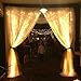 Nofonda 300led Window Curtain Icicle Lights String Fairy Light Wedding Party Home Garden Decorations 3m*3m (Warm White)