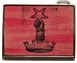 CASTLE STAR Died Leather Embossed Belt Buckle with Metal Backing