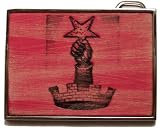 CASTLE STAR Died Leather Embossed Belt Buckle with Metal Backing