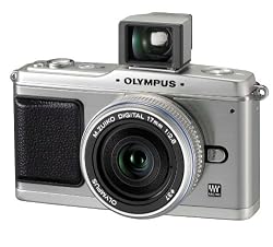 Olympus PEN E-P1 12.3 MP Micro Four Thirds Interchangeable Lens Digital Camera with 17mm f/2.8 Lens and Viewfinder (Silver)