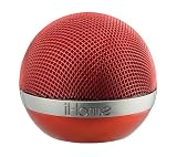 iHome iDM8R Rechargeable Portable Bluetooth Speaker (Red)