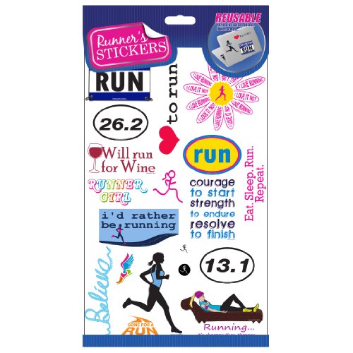 Gone for a RUN Tr-13072 Runner's Stickers Reusable Stickers for Laptops, Cars, Walls and More