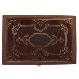Boite a bijoux de conception indienne - Coffret de rangement en bois et incrustation de laiton - Fait main en Inde à Saharanpur - Cadeau unique pour femme - Idée pour saint Valentin