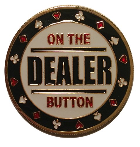 On The Dealer Button Hand Painted Poker Card Guard Cover Protector Marker Holder. Buy 2 & Get Another 1 For Free