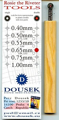 Rosie the Riveter - 0.65mm Double Row - Rivet Making Tool 1:72 1:48 1:32 #D0.65