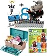 CAKE DECORATING AIRBRUSH KIT WITH 24 AMERIMIST CAKE AIRBRUSH PAINT, TC-20T TANK AIRBRUSH COMPRESSOR, G22 AND G76 AIRBRUSH, 50 PIECE TOOL AND CADDY DECORATING SET, AND 2011 WILTON YEARBOOK