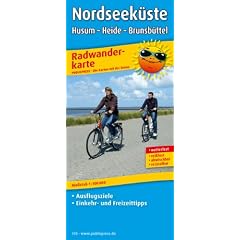 Radwanderkarte Nordseek�ste, Husum - Heide - Brunsb�ttel: Mit Ausflugszielen, Einkehr- & Freizeittipps, rei�fest, wetterfest, abwischbar. 1:100000