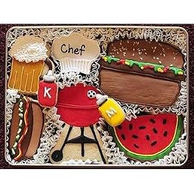 Barbecue Decorated Sugar Cookie Tin by Wisconsinmade