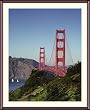 Golden Gate Bridge and Strait - Memorable approx. 24x28-inch Framed & Matted - 1 7/8-inch Walnut Toned Wood Frame - Photographic Print by Carol M. Highsmith