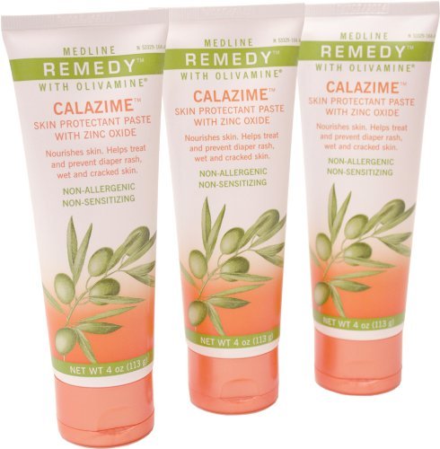 Remedy Calazime Skin Protectant Paste w/ Zic Oxide 4 Oz Tube (Pack of 3)
