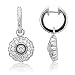 18k White Gold Floral Cluster Drop Diamond Earrings (G-H, SI-I, 0.93 carat)