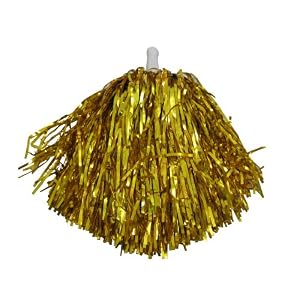 Metallic Color Cheerleading Pom Pom, Size S by 