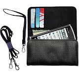 Black Purse Hand Bag Case for the Kyocera Zio M6000 with both a hand and shoulder loop option - a unique Gomadic design