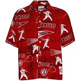 Reyn Spooner Los Angeles Angels of Anaheim Red Hawaiian Shirt