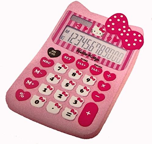 Hello Kitty Pink Ribbon Solar Powered Calculator