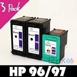 3 pk HP 96 97 Ink Cartridge C8767WN C9363WN HP96 HP97 For OfficeJet 7210 7210v 7210xi 7410 7410xi 7310 7310xi Deskjet 5940 5940xi 5740 5740xi 5743 5745 5748 6520 6520xi 6540 6540dt 6540xi 6620 6830v 6620 6830 6840 6840dt 6840xi 6940 6940dt 6980 6980dt 9800 9800d 6988 6988dt 460 460c 460wbt 460wf PhotoSmart 2613 8750xi 2610v 2608 8750gp 8758 2610 8150 8150v 8150xi 8450 8450xi B8350 2605 8750 8753 PSC 1600