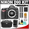 Nikon D90 DX 12.3MP Digital SLR Camera Body + Two (2) Nikon EN-EL3e Batteries + Nikon SLR System Gadget Bag + Cameta Bonus Accessory Kit