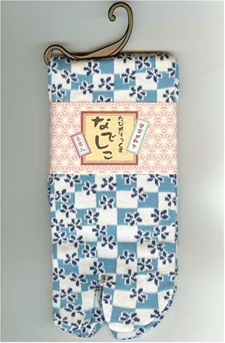 Tabi Fashion Socks - Cherry Blossoms (Blue)