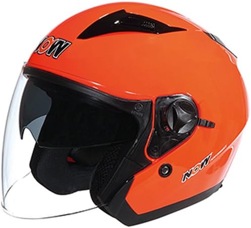 NOW® Helmet NO-550 Open Fae with Dual Visor (Fluorescent Orange) (L (23 1/8))