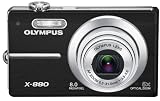 Olympus X-880 Digitalkamera (8 Megapixel, 5-fach opt. Zoom, 6,9 cm (2,7 Zoll) Display, Bildstabilisator) schwarz - 