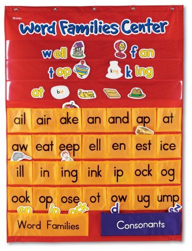 Learning Resources Word Families and Rhyming Center Pocket Chart
