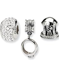Reflection Beads Silver Wedding Anniversary Boxed Bead Set