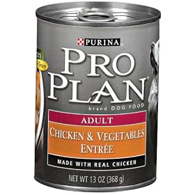 Pro Plan Canned Dog Food, Adult Chicken and Vegetables Entr�e Slices in Gravy (Pack of 12 13 Ounce Cans)