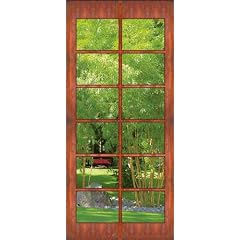 Fototapete T�rtapete "Wooden Door", 86 x 200 cm, Gartent�r, T�r zum Garten, Gartenweg, Holzt�r