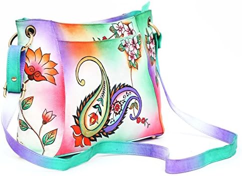 Gift TOTE shoulder bag Leather Women's Handbag Hand Painted Handmade ladies Hobo