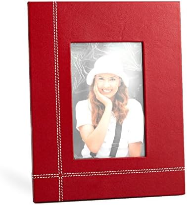 Genuine Red Leather 4x6 Picture Frame 4 X 6