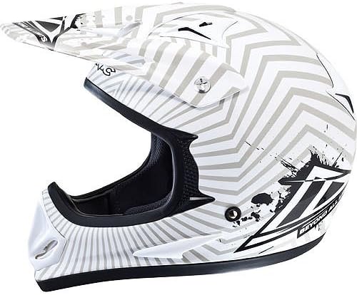 Azonic Kamikaze Venom Men's Bike Sports BMX Helmet - White/Grey / X-Large