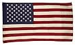 Valley Forge  Cotton United States Flag, measures 2-1/2-Foot x 4-Foot with sleeve
