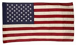 Valley Forge  Cotton United States Flag, measures 2-1/2-Foot x 4-Foot with sleeve