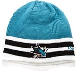 NHL Men's Face Off Cuffless Knit Hat (San Jose Sharks, One Size Fits All)