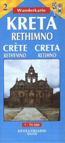 City Travel Guides Discounted  Search : Crete/Rethimno Road Map with Footpaths