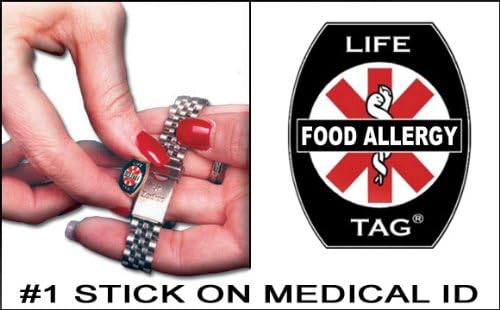 LIFETAG Food Allergy Medical ID Tags 5-pack FREE STANDARD SHIPPING
